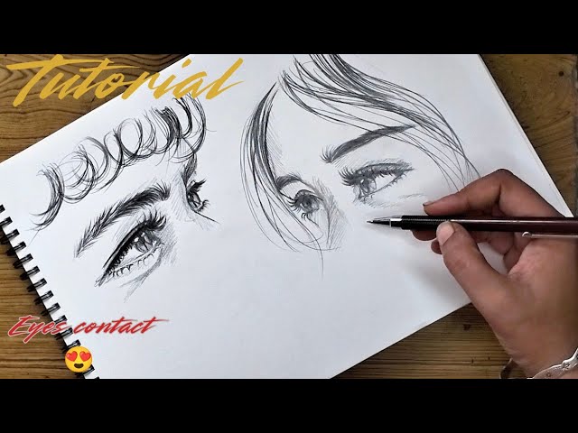😍✨ Couple Eye Contact Drawing Tutorial || Romantic couple Sketch Step by Step || 