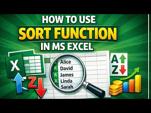 How to Use Sort Function in MS Excel 