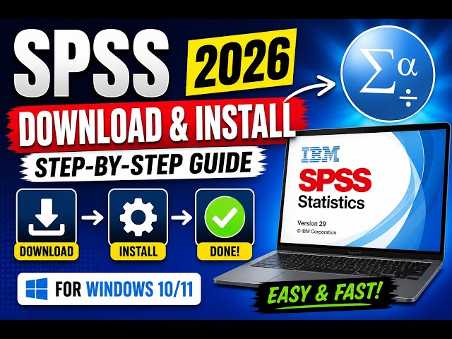 How to Download and Install SPSS on Windows | SPSS Statistics Installation Guide 2026