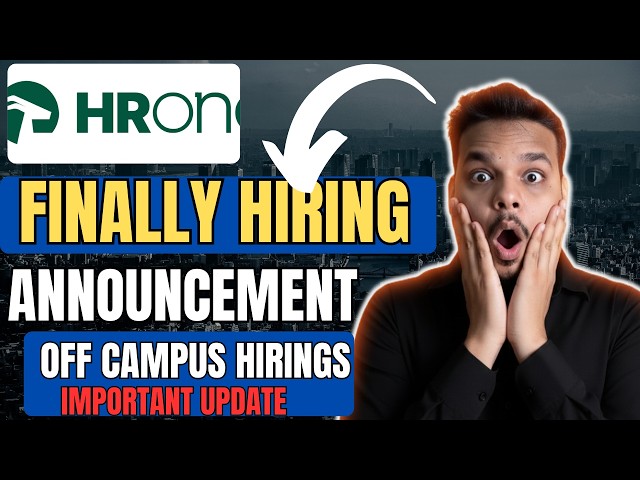 Finally HROne Biggest Hiring Announced | 2026, 2025 Batch | Off Campus Hiring Drive for Freshers