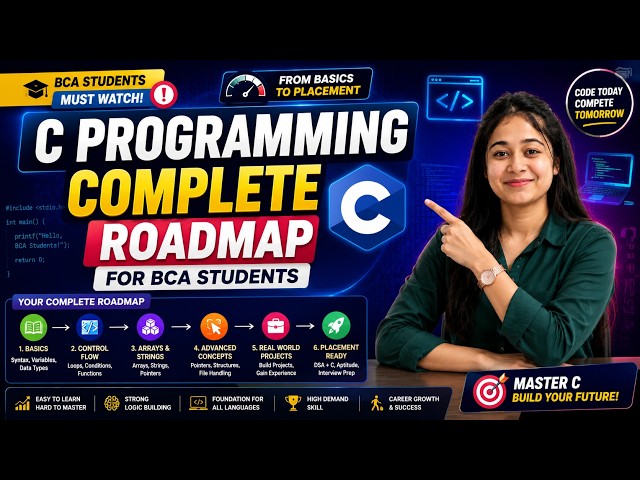 C Programming Roadmap for BCA Students | Learn C Step-by-Step