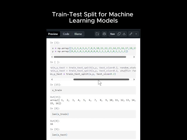 Train-Test Split for Machine Learning Models