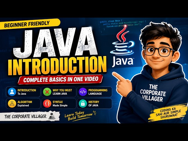 Java Tutorial for Beginners| Introduction to Java, Programming Language, Algorithm |in easy English