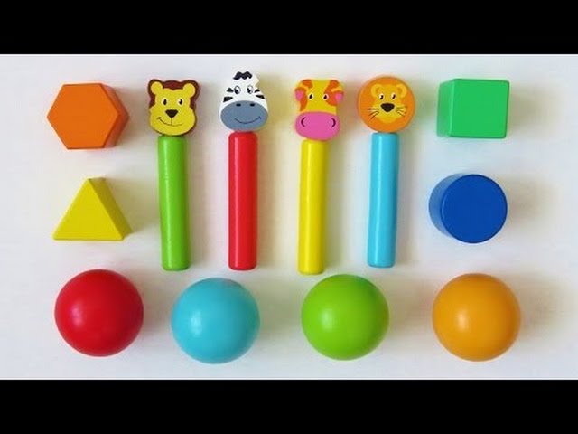 Learn colors shapes baby toys hammer ball jumping pop up toy shape sorting