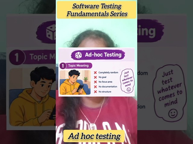 Ad Hoc Testing #Justtesteverything #softwaretesting #trending #viral #jte #softwaretestinglifecycle