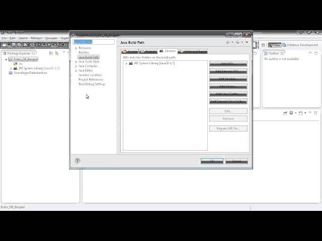 Datenbankprogrammierung mit Java Tutorial: Ein Datenbankprojekt anlegen |video2brain.com