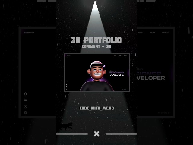 Create a 3D Developer Portfolio Website using HTML, CSS & JavaScript 🚀