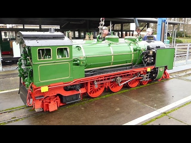 Dresdner Parkbahn 381mm Spur - Ankunft der (Grünen) Dampflok -LISA- aus Meiningen