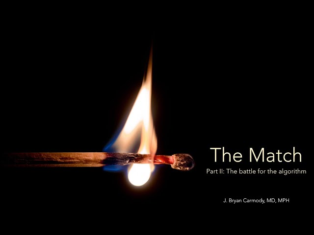 The Match, Part 2: The battle for the algorithm