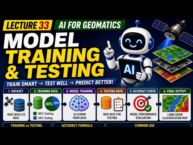 Machine Learning Lecture 33 | Model Training and Testing| Geomatics engineering| Machine Learning 🤖📊
