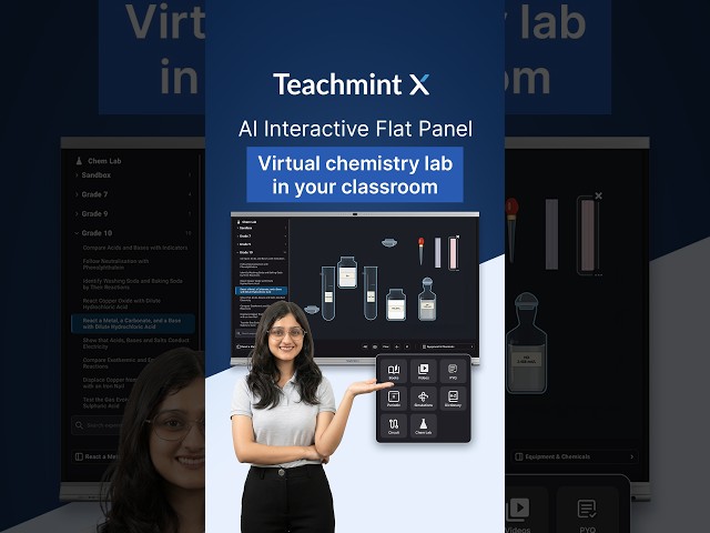 Teachmint X Interactive Flat Panel Brings Chemistry to Life with a Virtual Lab