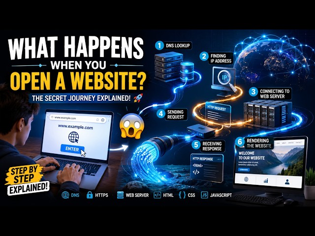 What Happens When You Open a Website? | Internet Explained in Hindi | Website Loading Process