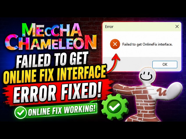 Fix MECCHA CHAMELEON Failed to Get Online Fix Interface Error | Online Fix Not Working