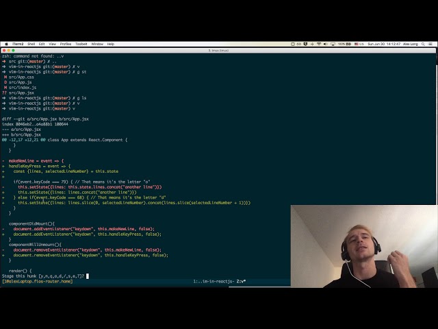 Sunday Coding with Alex - Vim in ReactJS! Part 3
