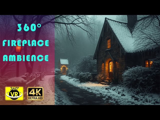 360° Fireplace Ambience | Premium Cozy Living Room with Crackling Fire 4K