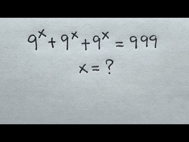 How to solve for x in this nice exponential equation | Algebra Math Olympiad Mathematics