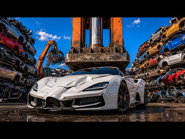 How Old Cars & Motorcycles Become New Steel - Inside the Vehicle Recycling Factory (Full Process)