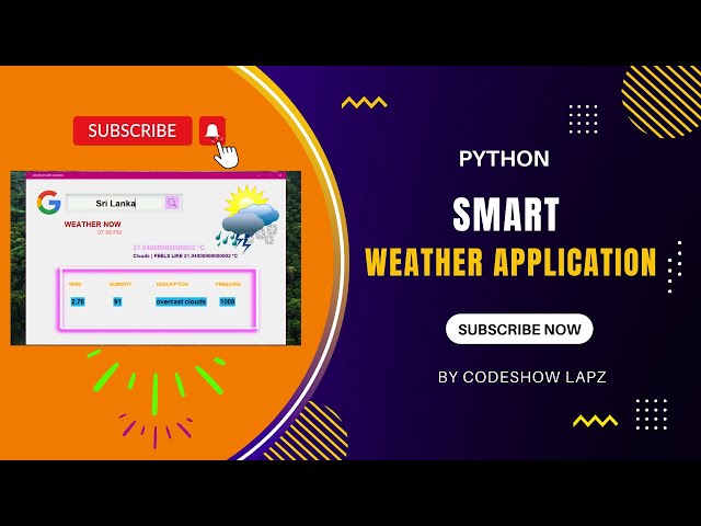 Smart Weather Application 📲🌤💻 | CodeShow LapZ | 2022 |