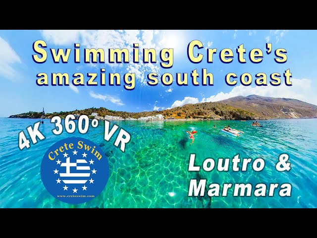 Crete, Greece VR 360 beaches and swimming at Loutro and Marmara