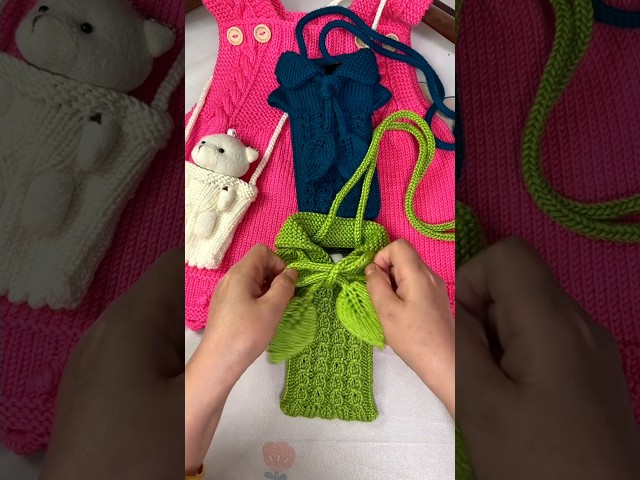 Easy Knitted Phone Pouch with Strap Tutorial for Beginners