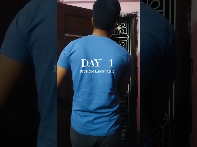 Day-1 Of Python Language 💻 #shorts