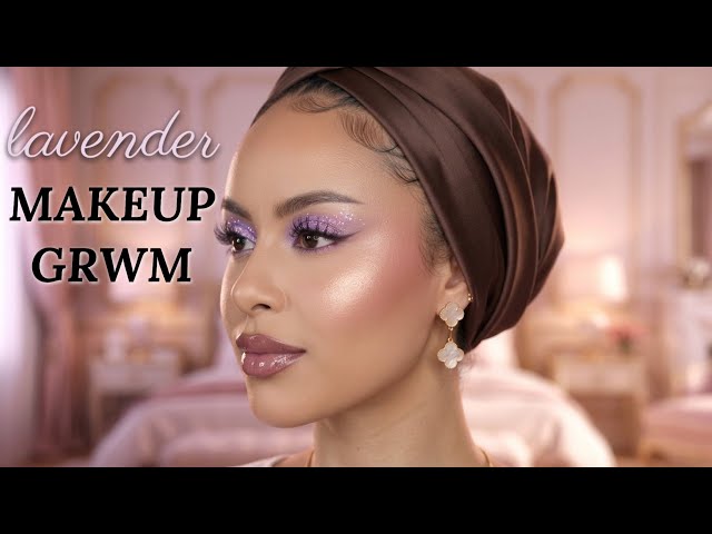 GRWM 💜 Easy Lavendar Soft Glam Makeup Tutorial For Hooded Eyes & Beginners 