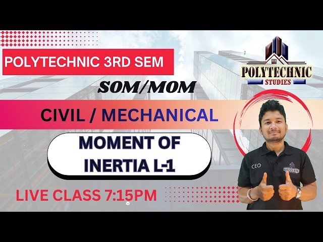 SOM/MOM Lecture 1 | 3rd Sem | CE ME AE | Polytechnic Studies