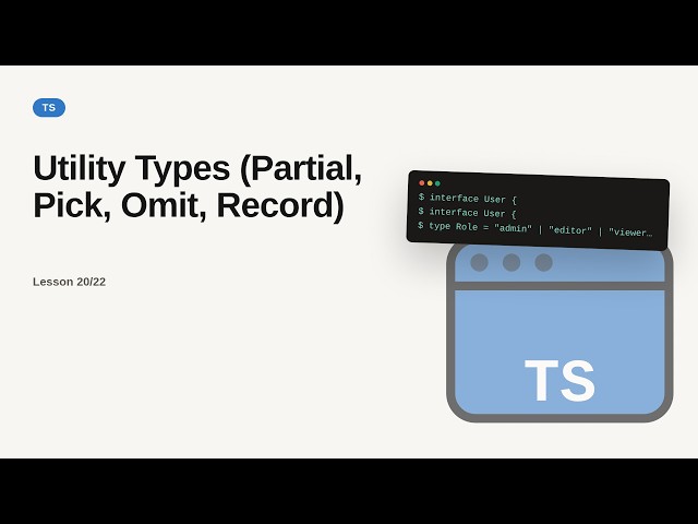 Utility Types (Partial, Pick, Omit, Record) | TypeScript Tutorial for Beginners