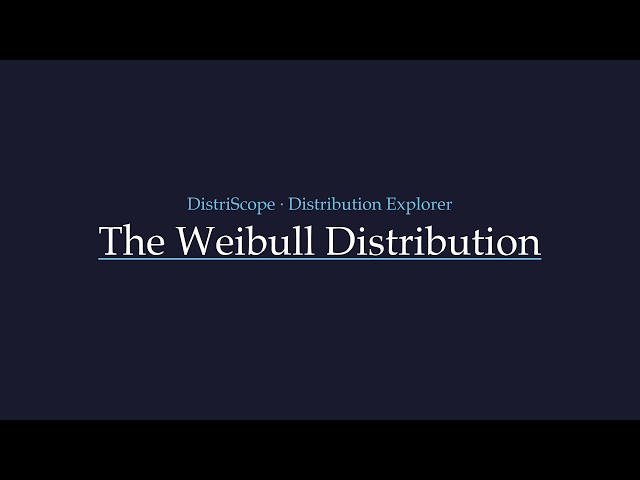 The Weibull Distribution