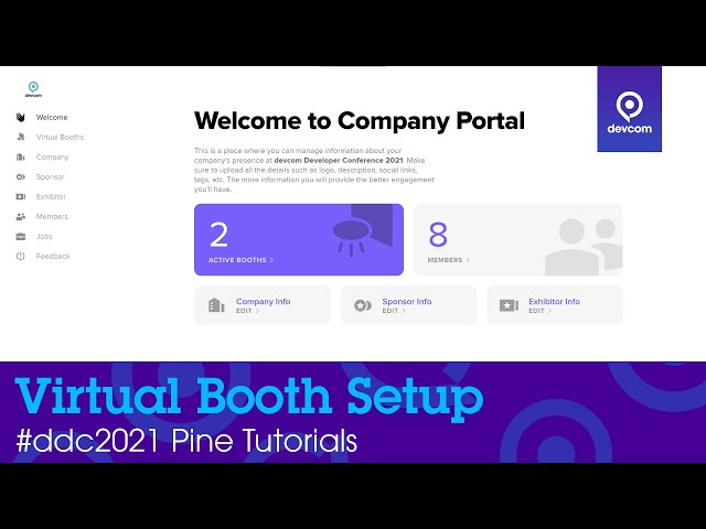 How to set up your Virtual Booth in Pine | devcom Developer Conference 2021