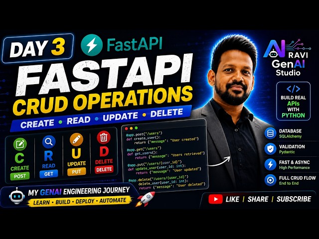 Day 3: Mastering FastAPI CRUD Operations | Generative AI Learning Journey 🚀