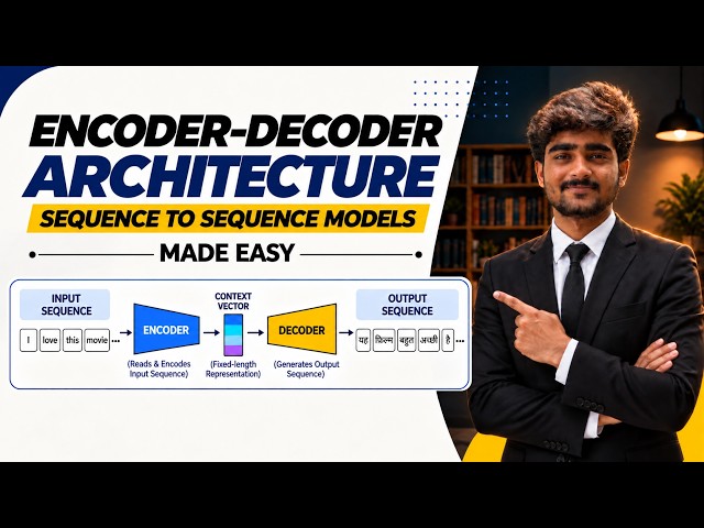 Tutorial-73 : Encoder - Decoder architecture explained | Deep Learning