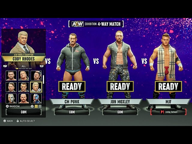 AEW Fight Forever My First Ever Gameplay - AEW Fight Forever CM Punk Jon Moxley Cody Rhodes Gameplay