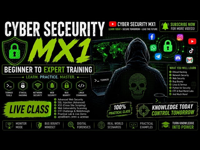 Cyber Security and Termux Beginner to Expert Training LIVE class