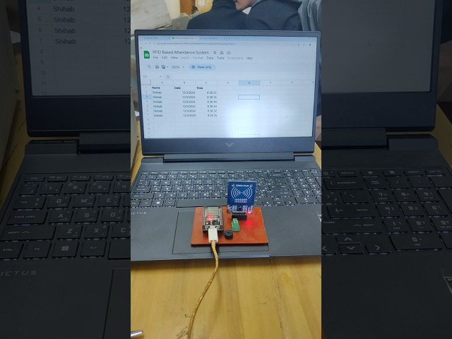 RFID Attendance System using ESP32 and Google Sheet #rfid #iot #esp32project