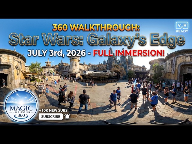 Disneyland Star Wars: Galaxy's Edge in 360° VR 🚀 | Best Unobstructed Walkthrough