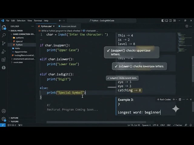 Python Important Problem #6 | Find the Longest Word in a String | Python Tutorial for Beginners