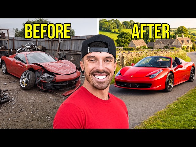 FULL BUILD - I REBUILT A CRASHED DAMAGED FERRARI 458