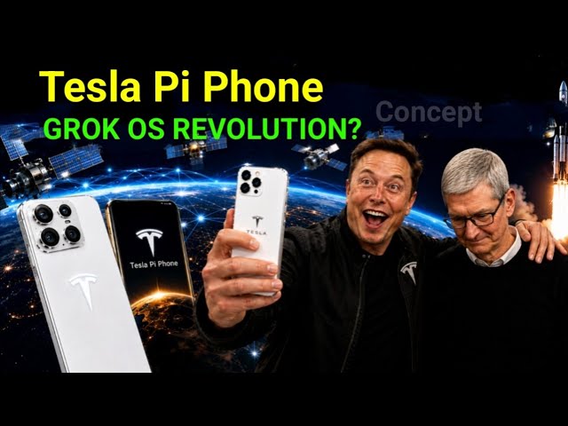 Tesla Pi Phone: Zero Bills? Starlink Direct-to-Cell, Grok OS & Elon Musk's Masterstroke (Concept)