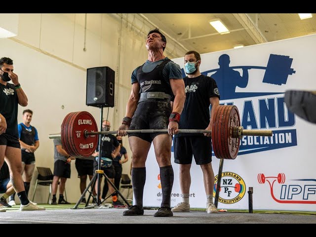 James Schofield @TheAestheticPowerlifter 275kg/606lbs Deadlift for the win Auckland Champs 2022