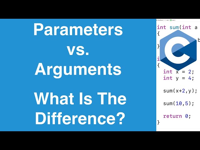 Function Parameters VS. Arguments | C Programming Tutorial