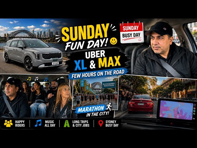 Sunday Uber XL & MAX in Sydney | Busy City, Happy Riders & Good Vibes! 🚗🔥