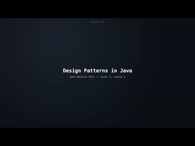 Java Level 3: Build a Real Backend -- JDBC, Spring Boot APIs, Design Patterns & a CRUD Project