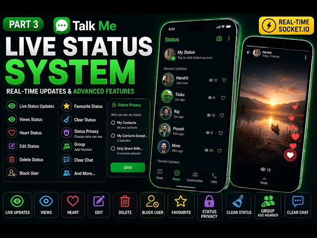Build  Status System | Real-Time Status, Privacy & Advanced Features  | Part 3