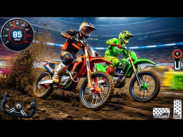 Real Supercross Dirt Bike Stunts 3D - Moto Raider Offroad Championship Racing : PC Gameplay #22