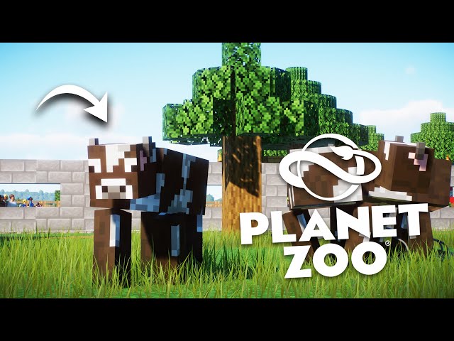 I Put Minecraft Cows in Planet Zoo Game - Planet Zoo Minecraft