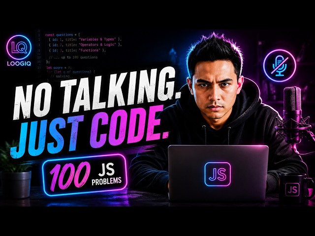 ASMR Programming | No Talking | Solving 100 JavaScript Problems