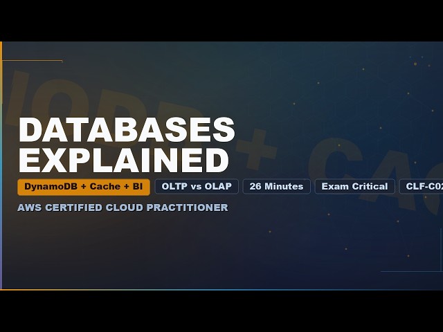 NoSQL, Caching, and Warehousing: DynamoDB, ElastiCache, and Redshift | AWS CLF-C02 Mastery