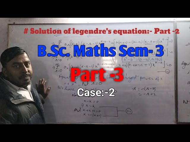 Solution of legendre's equation ! Differential equation semester -3 ! Mathtech.0