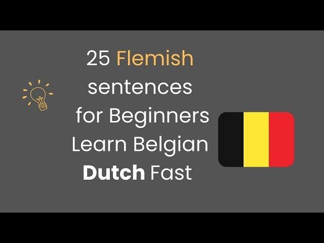 Everyday Flemish (Belgian Dutch) | 25 Real Phrases You’ll Hear in Flanders (With English Subtitles)